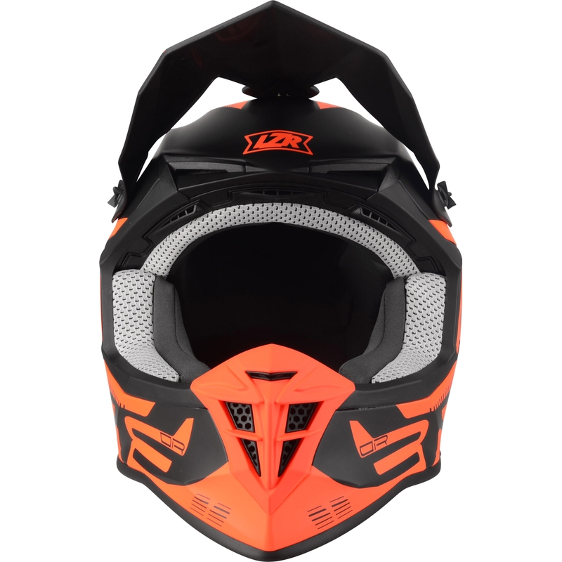 Motokrosová prilba Lazer OR-3 PP3 čierno-fluo červená