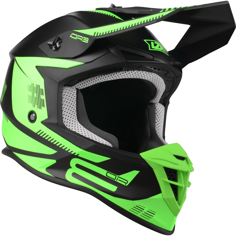 Motokrosová prilba Lazer OR-3 PP3 čierno-fluo zelená