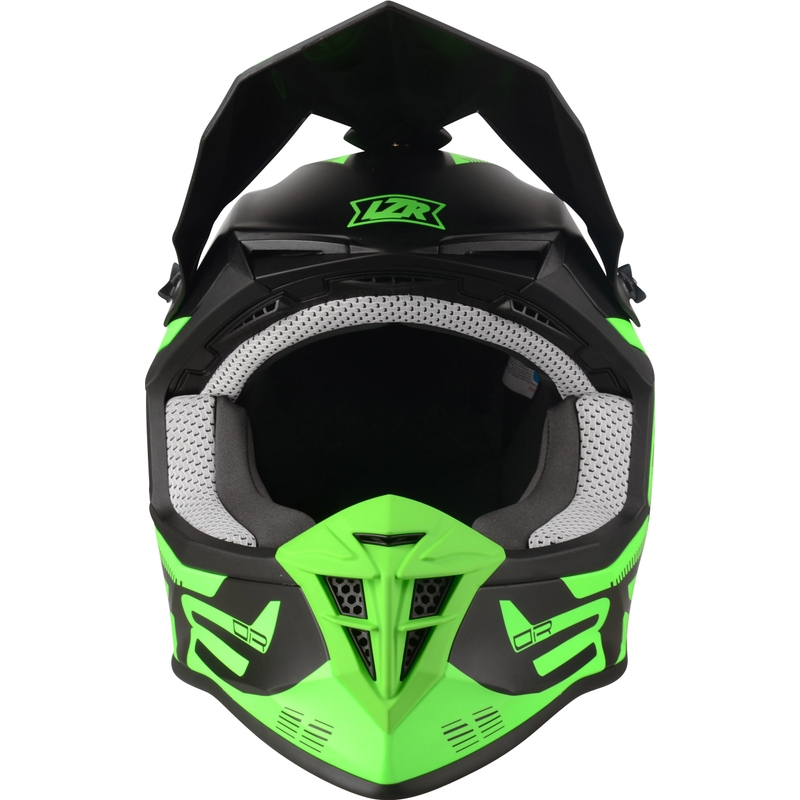 Motokrosová prilba Lazer OR-3 PP3 čierno-fluo zelená