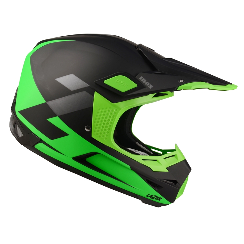 Motokrosová prilba Lazer X9 Iron čierno-fluorescenčno zelená