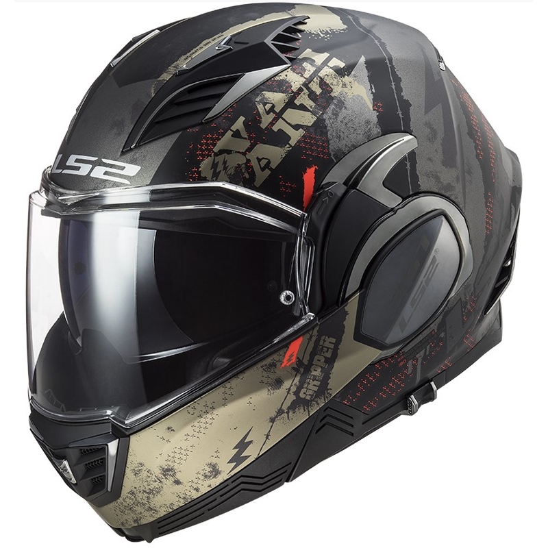 Preklápacia prilba na motocykel LS2 FF900 Valiant II Gripper Mat čierno-zlatá výpredaj