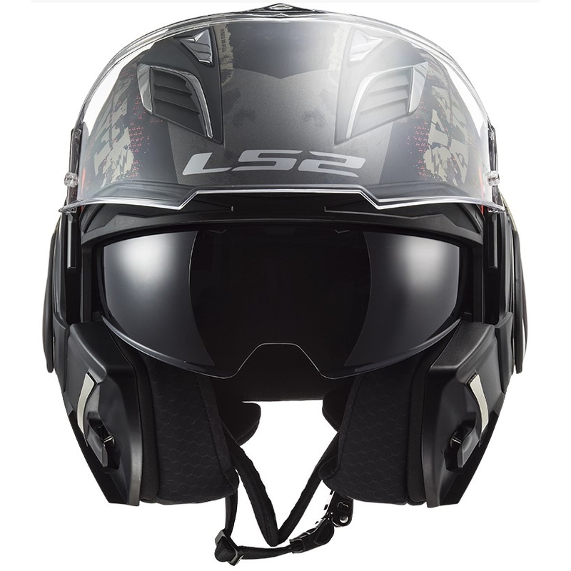 Preklápacia prilba na motocykel LS2 FF900 Valiant II Gripper Mat čierno-zlatá výpredaj