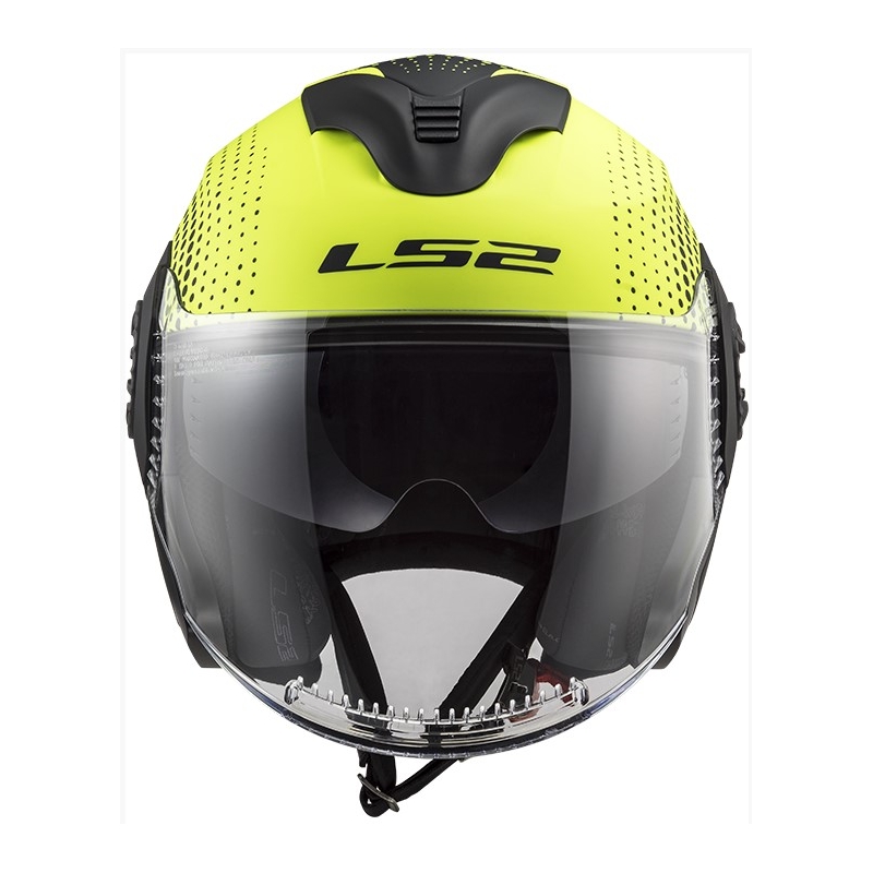 Otvorená prilba na motocykel LS2 OF570 Verso Spin čierno-fluorescenčno žltá