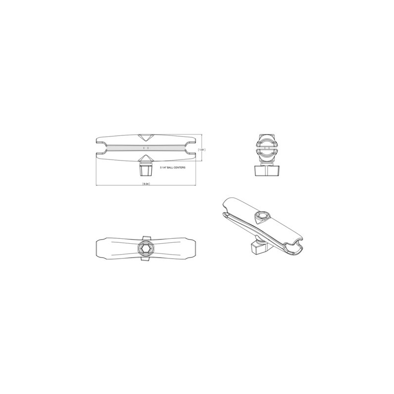 Rameno RAM Mounts pre 1" guľové čapy - 152 mm