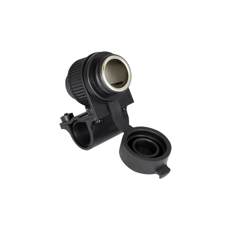 Zásuvka Oxford Standard 12 V s objímkou pre uchytenie k riadidlám s priemerom 22 a 25 mm