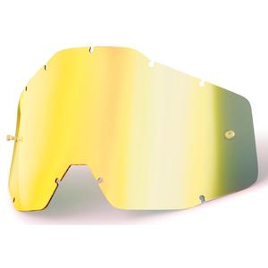 Zlaté chrómové plexisklo pre motokrosové okuliare 100 % Racecraft/Accuri/Strata