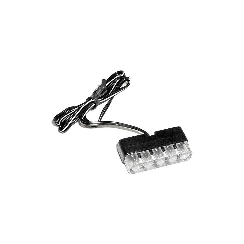 Univerzálné osvetlenie moto 5 LED modré