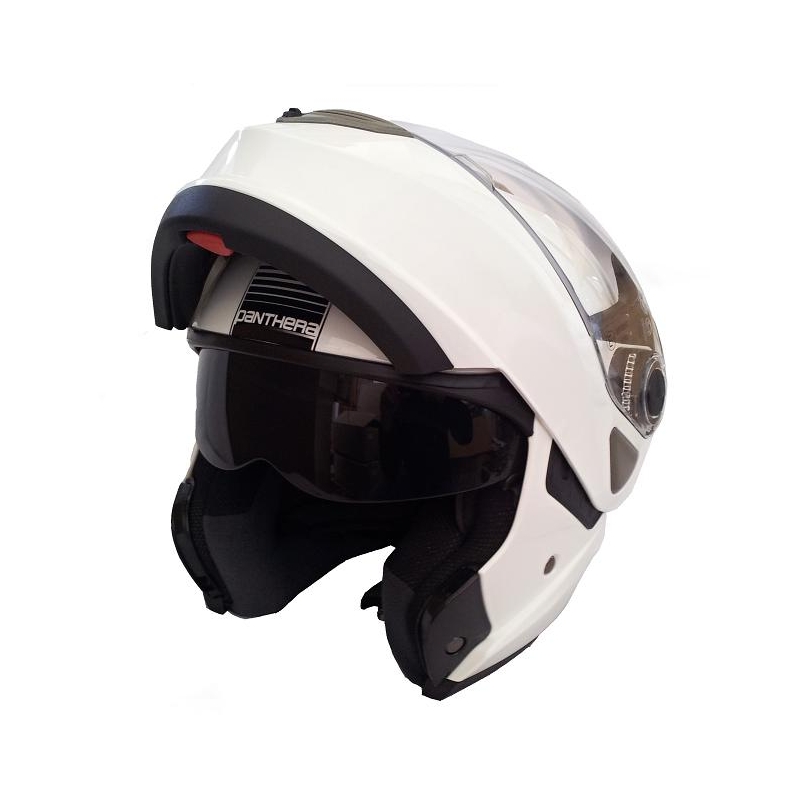 Prilba na motocykel odklápacia Panthera ST06 biela