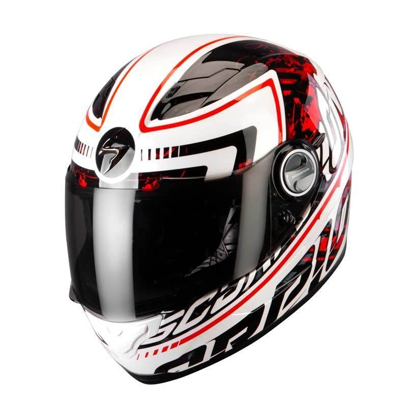 Moto prilba integrálna Scorpion EXO-500 AIR bielo-červená
