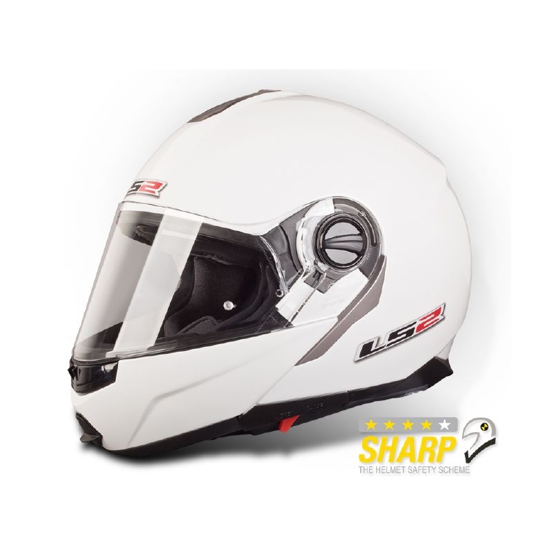 Vyklápacia prilba na motorku LS2 Ride biela