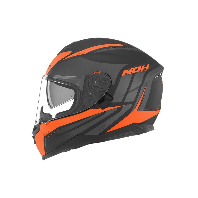 Integrálna prilba na motocykel NOX N302 Shape čierno-oranžová