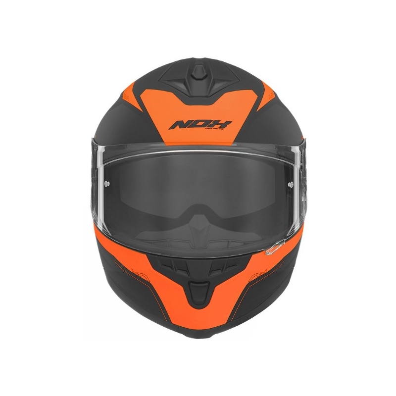 Integrálna prilba na motocykel NOX N302 Shape čierno-oranžová