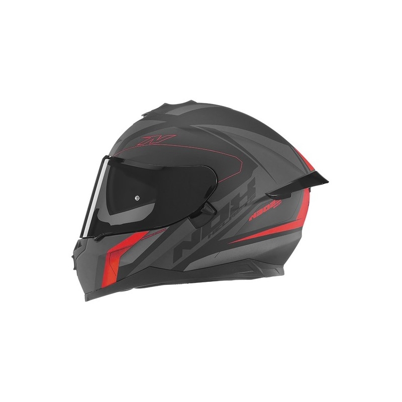 Integrálna prilba na motocykel NOX N302S Quest čierno-šedo-červená