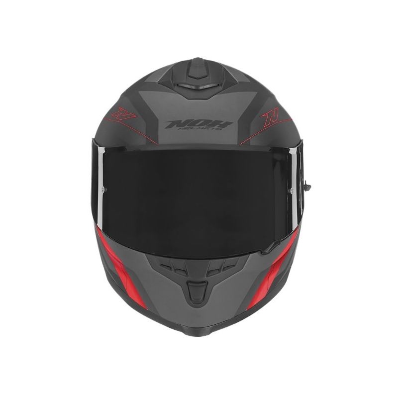 Integrálna prilba na motocykel NOX N302S Quest čierno-šedo-červená
