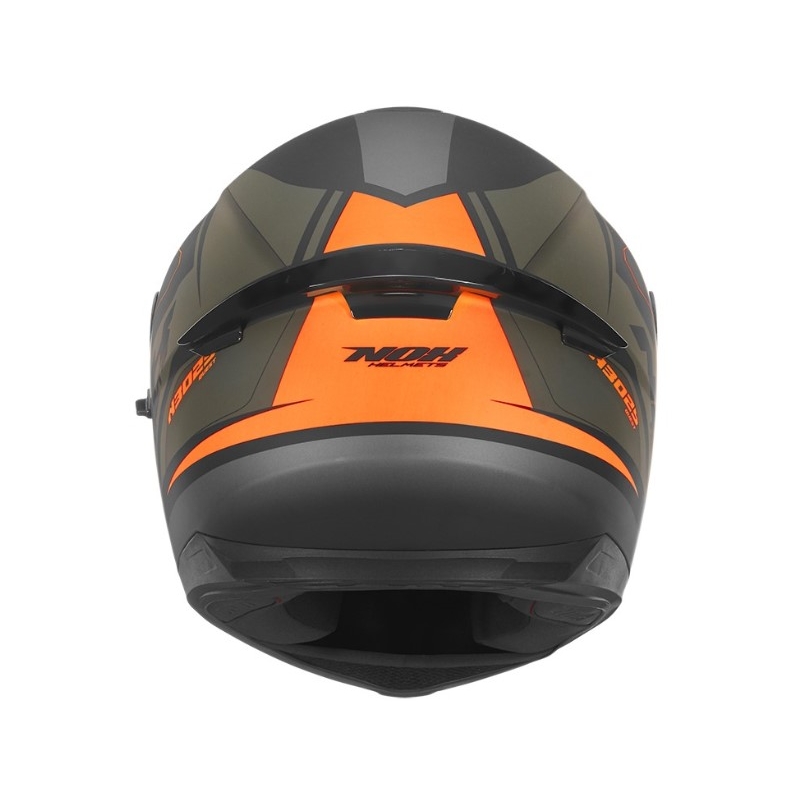 Integrálna prilba na motocykel NOX N302S Quest čierno-zeleno-oranžová