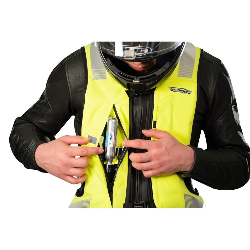 Elektronická airbagová vesta HELITE e-Turtle fluo žltá