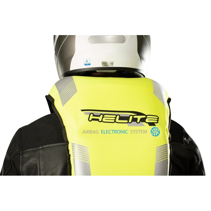 Elektronická airbagová vesta HELITE e-Turtle fluo žltá