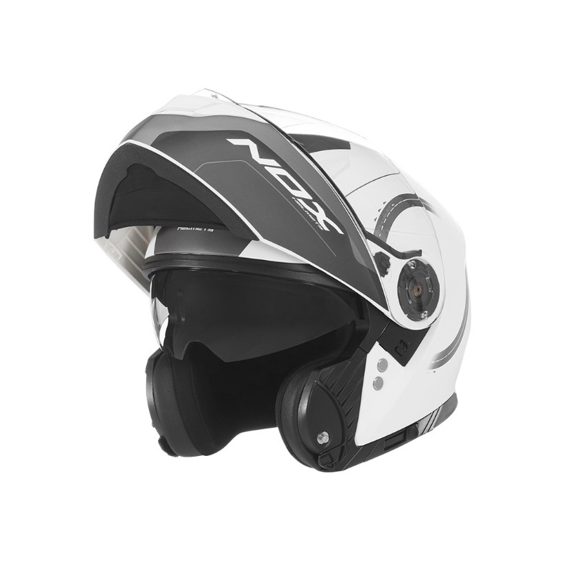 Odklápacia prilba na motocykel NOX N965 Peak biela výpredaj