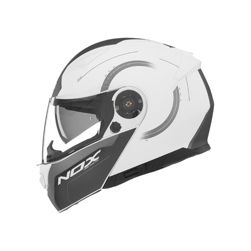 Odklápacia prilba na motocykel NOX N965 Peak biela výpredaj