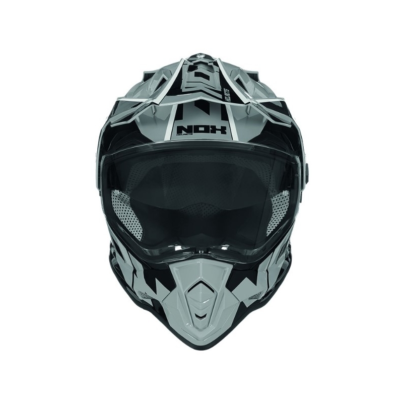 Enduro prilba NOX N312 Crow čierno-šedá výpredaj