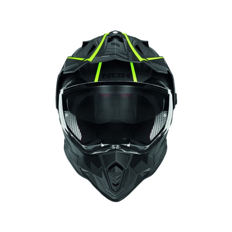 Enduro prilba NOX N312 Crow čierno-fluorescenčnno žltá výpredaj