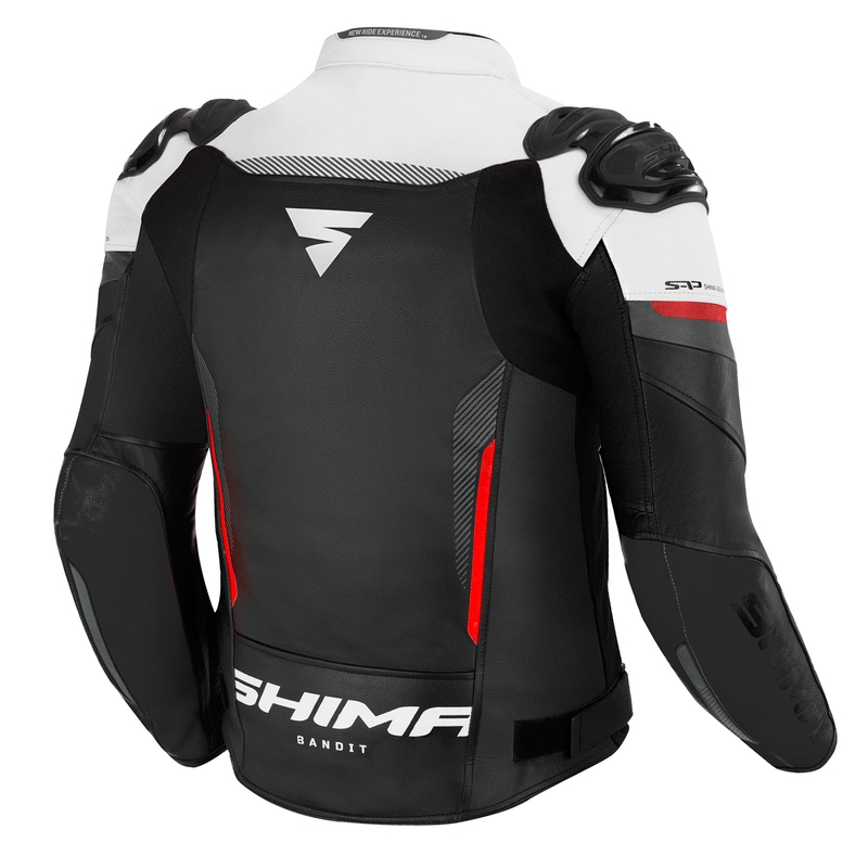 Bunda na motocykel Shima Bandit čierno-bielo-červená výpredaj