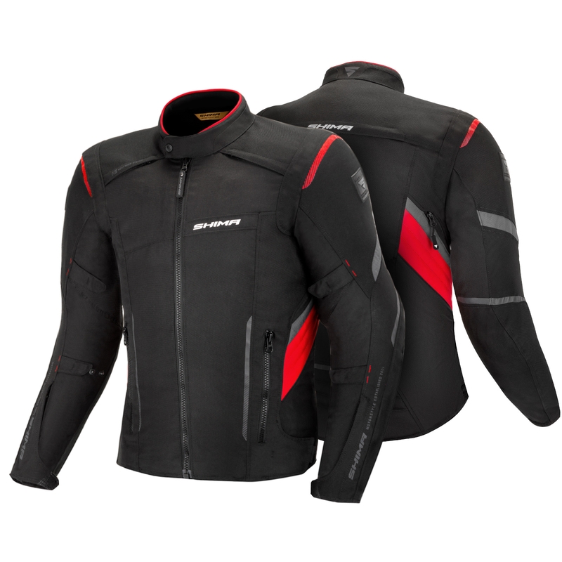 Bunda na motocykel Shima Rush čierno-červená výpredaj