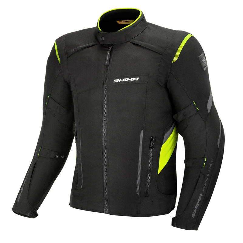 Bunda na motocykel Shima Rush čierno-fluo žltá výpredaj