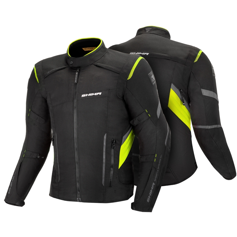 Bunda na motocykel Shima Rush čierno-fluo žltá výpredaj