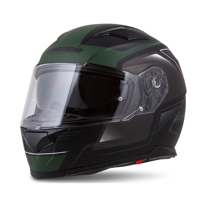Prilba na motocykel Cassida Apex Fusion čierno-army zelená výpredaj