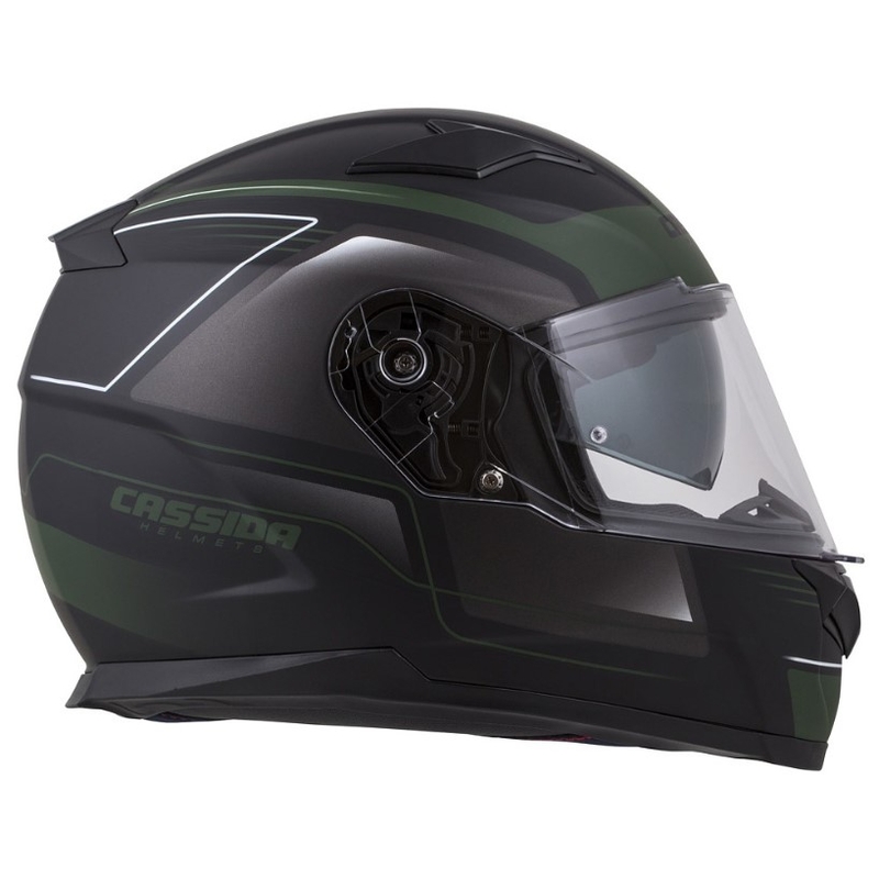 Prilba na motocykel Cassida Apex Fusion čierno-army zelená výpredaj