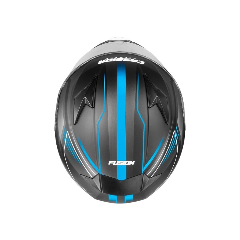 Prilba na motocykel Cassida Apex Fusion čierno-modrá