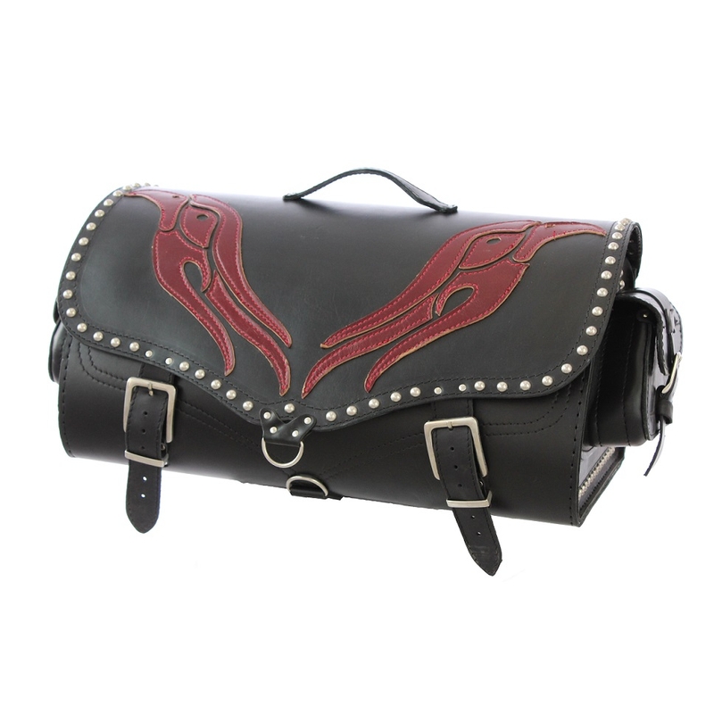 Kožený moto kufor na motorku Chopper RSA-221 Red Eagle