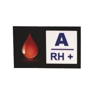 Nálepka s krvnou skupinou A RH+