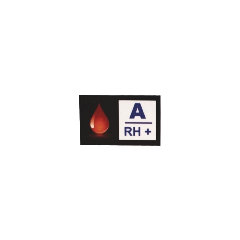 Nálepka s krvnou skupinou A RH+