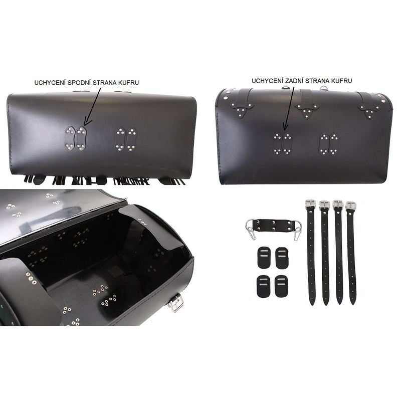 Kožený moto kufor na motorku Chopper RSA-5A