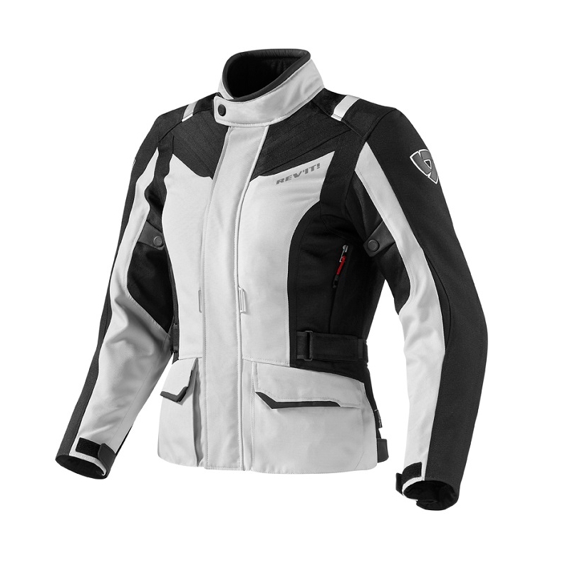 Dámska bunda na moto Revit Voltiac strieborno-čierna výpredaj