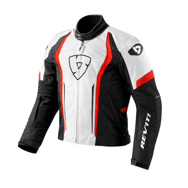 Bunda na moto Revit Shield bielo-červená výpredaj