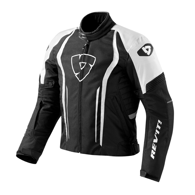 Bunda na moto Revit Shield čierno-biela výpredaj