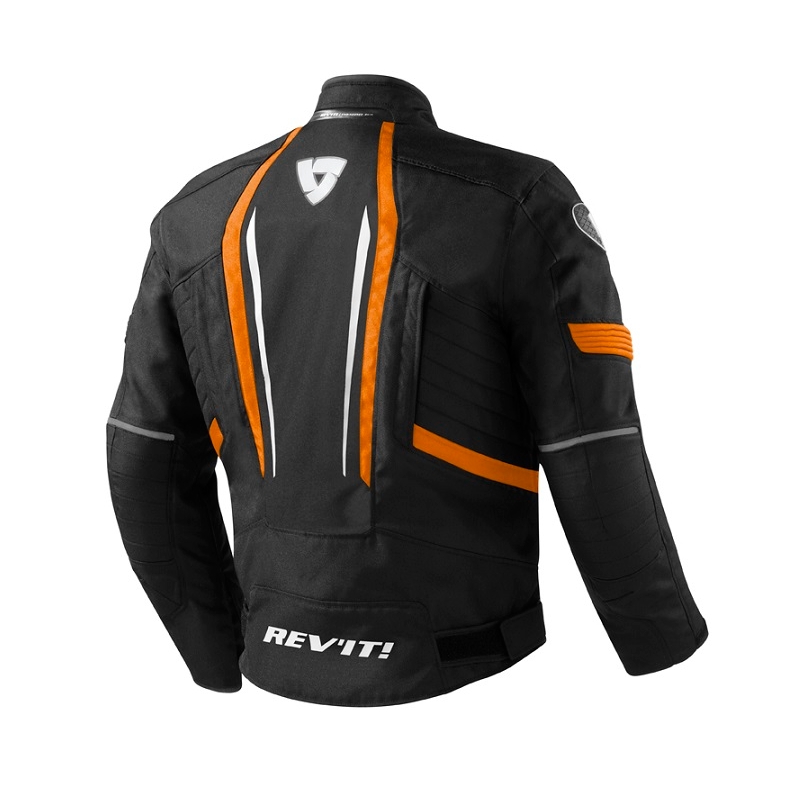 Bunda na motocykel Revit Shield čierno-oranžová výpredaj