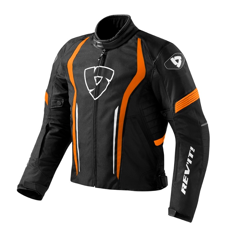 Bunda na motocykel Revit Shield čierno-oranžová výpredaj