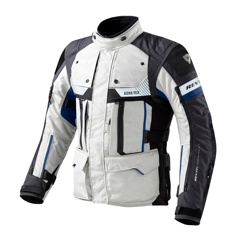 Bunda na motocykel Revit Defender Pro GTX šedo-modrá výpredaj