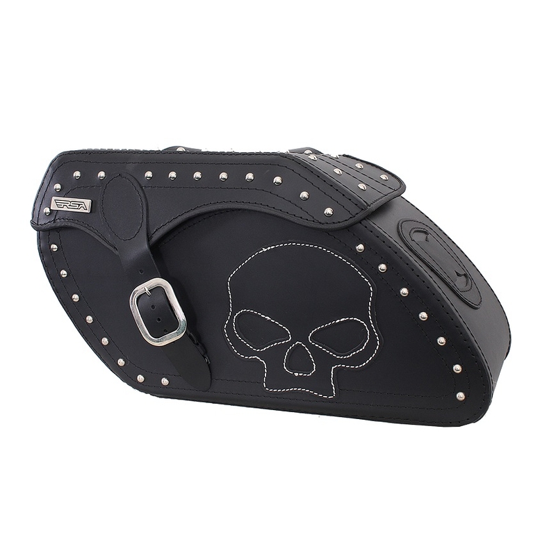 Kožené brašny na motocykel Chopper RSA-51B Skull výpredaj