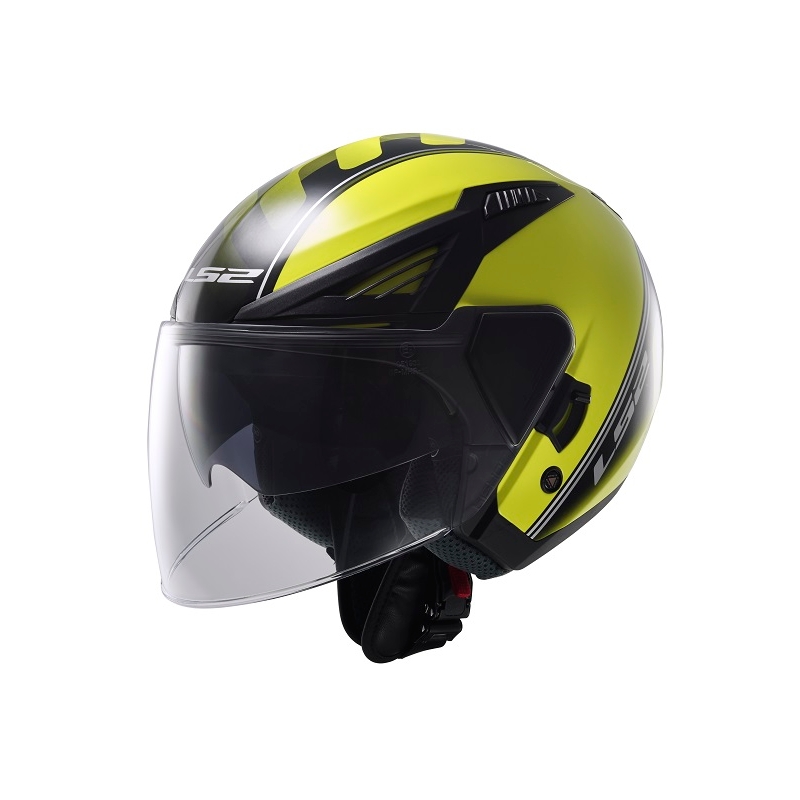 Prilba na motorku otvorená LS2 OF 586 Bishop Atom žlto-čierna vypredaj výpredaj