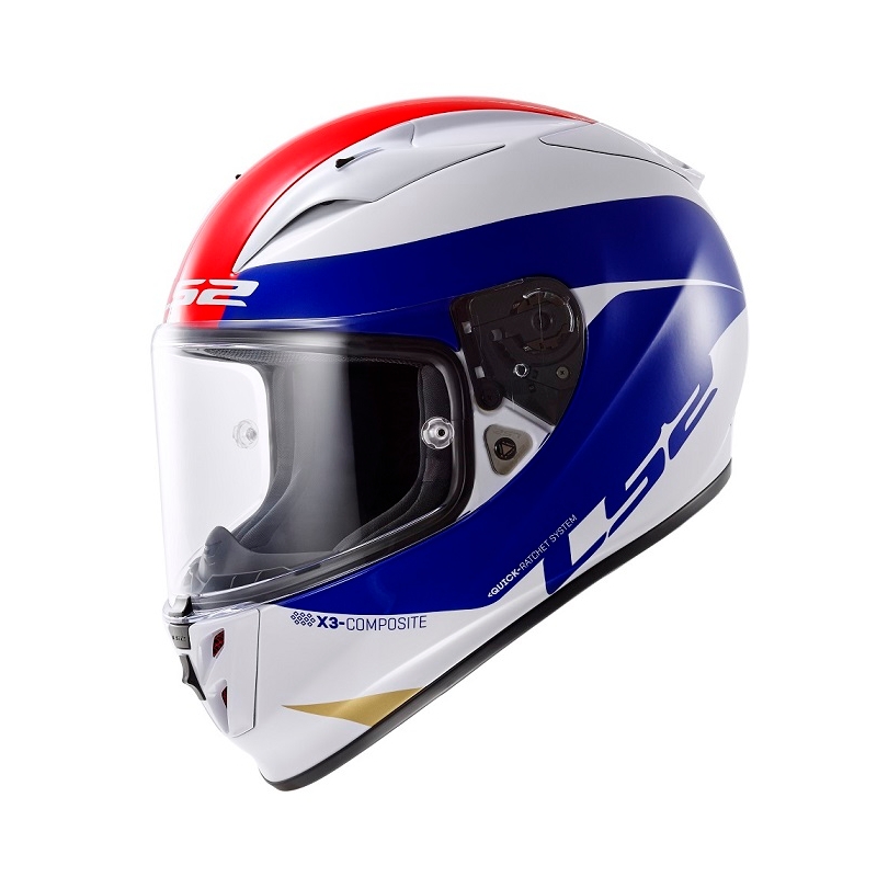 Prilba na motorku LS2 FF323 ARROW R Comet bielo-modro-červená vypredaj výpredaj
