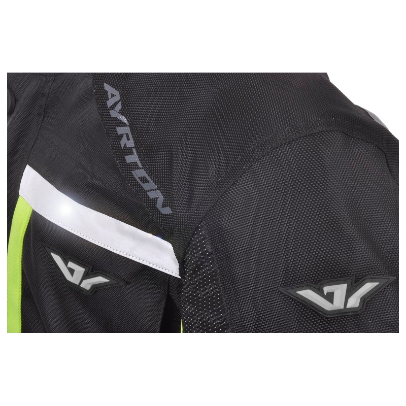 Bunda na motocykel Ayrton Adventure čierno-fluorescenčno-žltá výpredaj