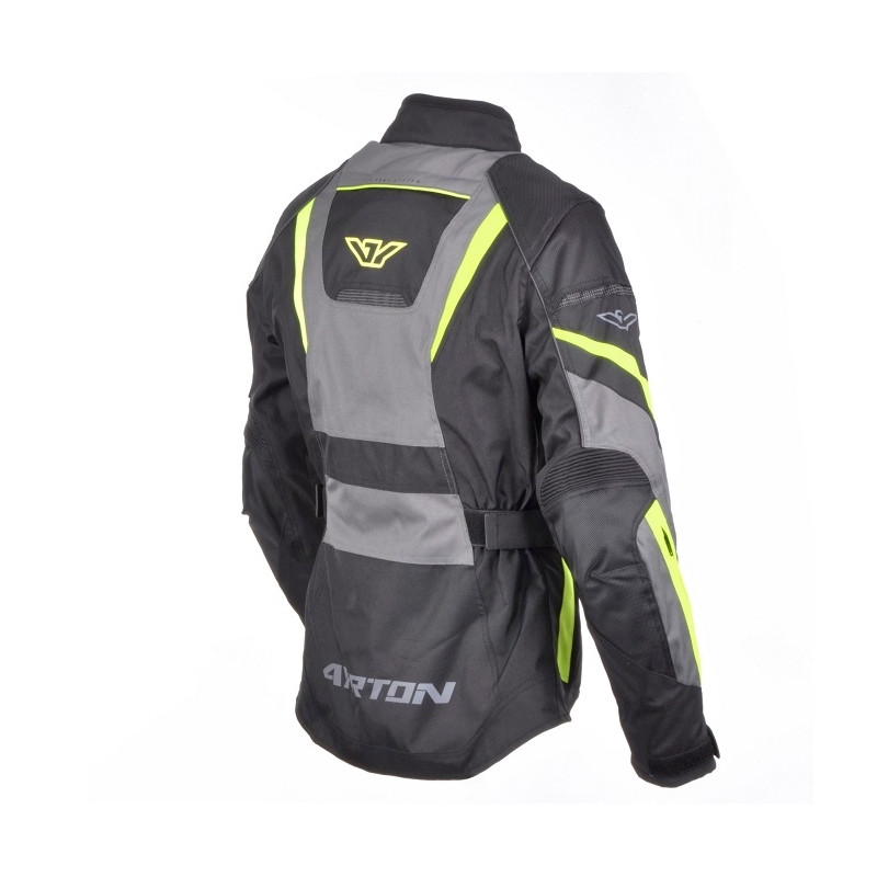 Moto bunda dámska Ayrton Teressa čierno-šedo-žltá